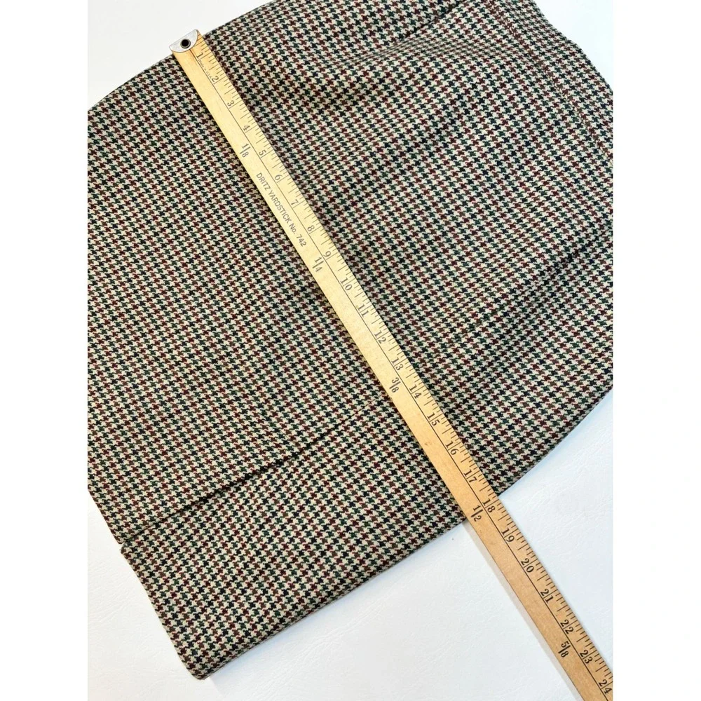 Vintage Prisma Houndstooth Wool Blend Pencil Skirt‎ Career USA Size 8